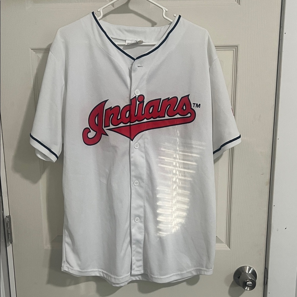 White Indians Baseball Jersey